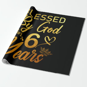 Gesegnet von Gott für 60 Jahre 60. Geburtstag Glau Geschenkpapier