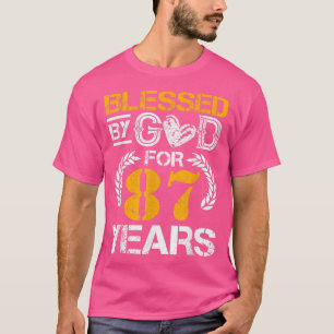 Gesegnet von Gott für 87 JahreHappy 87. Geburtstag T-Shirt