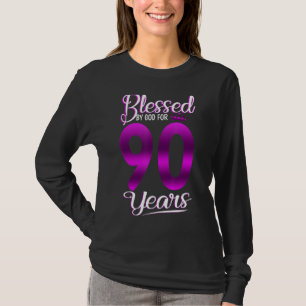 Gesegnet von Gott für 90 Jahre alt 90. Geburtstag  T-Shirt