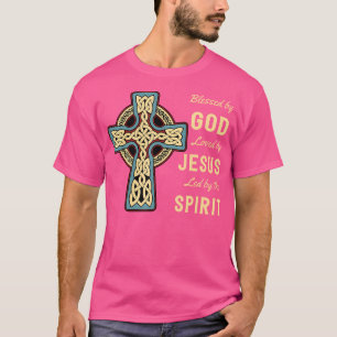 Gesegnet von Gott geliebt durch Jesus keltisches K T-Shirt