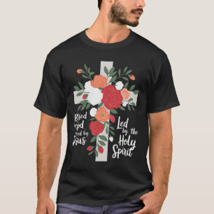 Gesegnet von Gott Geliebt von Jesus Geführt vom He T-Shirt