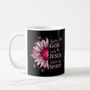 Gesegnet von Gott - geliebt von Jesus rosa Sonnenb Kaffeetasse