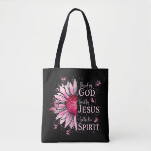 Gesegnet von Gott - geliebt von Jesus rosa Sonnenb Tasche