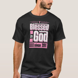 Gesegnet von Gott seit 2011 Christlich vermeintlic T-Shirt