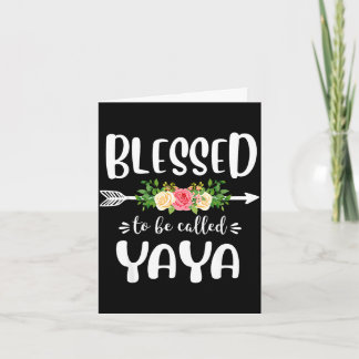 Gesegnet, Yaya Blumenpfeil-Design genannt zu werde Karte