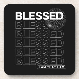 Gesegnete Affirmationtypografie Getränkeuntersetzer