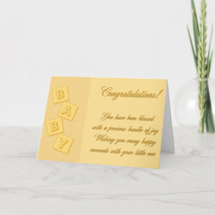 Gesegnete Baby Blocks Karte
