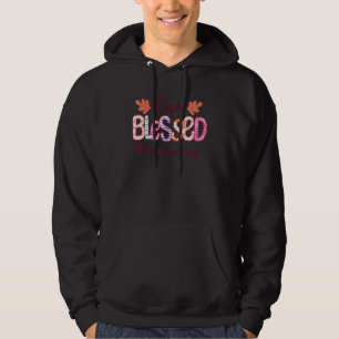 Gesegnete Bonus Mama Leopard Messy Bun Sonnenbrill Hoodie