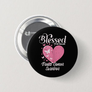 Gesegnete Brustkrebs-Überlebende Awareness Christl Button