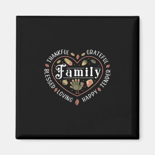 Gesegnete dankbare Familie Thanksgiving 3 Magnet