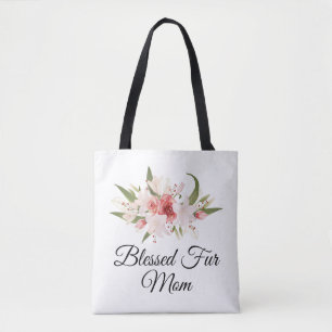 Gesegnete Fell-Mutter mit Wasserfarben-Blumendesig Tasche