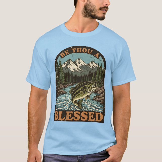 Gesegnete Fischeszene T-Shirt (Vorderseite)