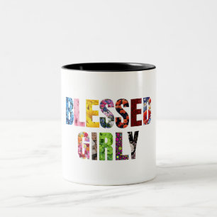 Gesegnete Girly-Tasse Zweifarbige Tasse