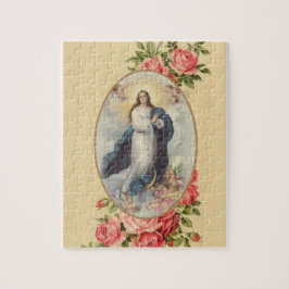 Gesegnete Jungfrau-Mary-Annahme-Engels-rosa Rosen