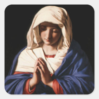 Gesegnete Jungfrau Mary - Gottesmutter Quadratischer Aufkleber