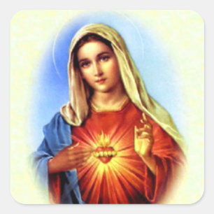 Gesegnete Jungfrau Mary - Gottesmutter Quadratischer Aufkleber