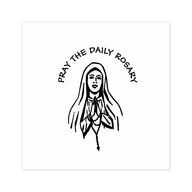 Gesegnete Jungfrau Mary Heilige Rosary Katholische Gummistempel (Prägung)