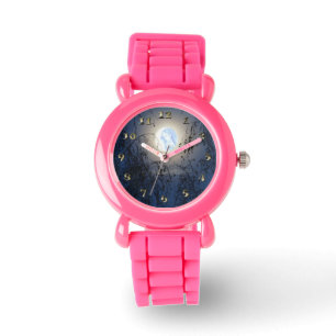 Gesegnete Jungfrau Mary im Moon Lite-Wald Armbanduhr