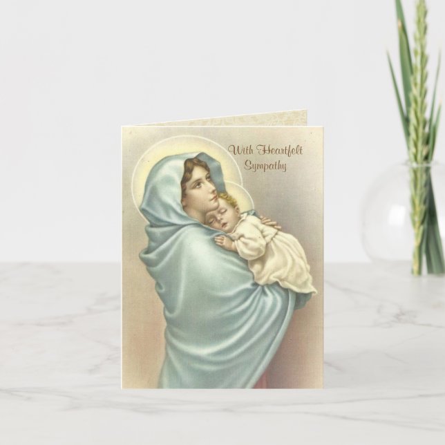 Gesegnete Jungfrau Mary Jesus katholische Sympathi Karte (Vorderseite)