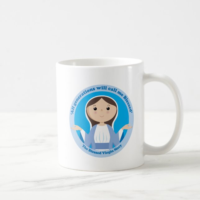 Gesegnete Jungfrau Mary Kaffeetasse (Rechts)