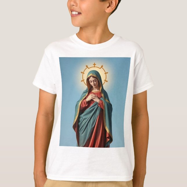 Gesegnete Jungfrau Mary Kid's Tee Shirt (Vorderseite)