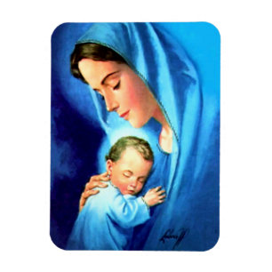 Gesegnete Jungfrau Mary mit dem Baby Jesus Magnet