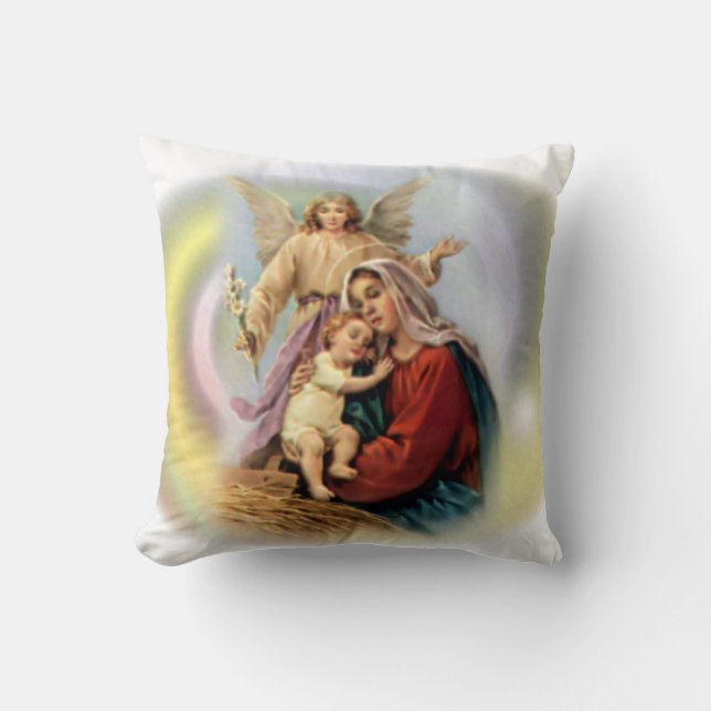 Gesegnete Jungfrau Mary - Mutter des Gottes Kissen (Vorderseite)