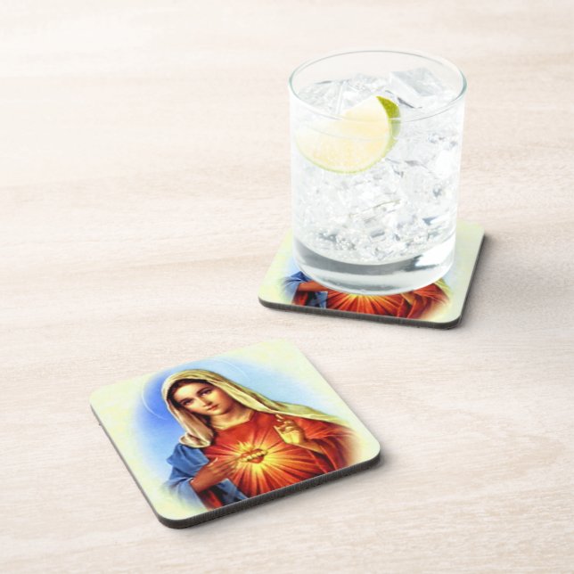 Gesegnete Jungfrau Mary - Mutter des Gottes Untersetzer (Rechte Seite)