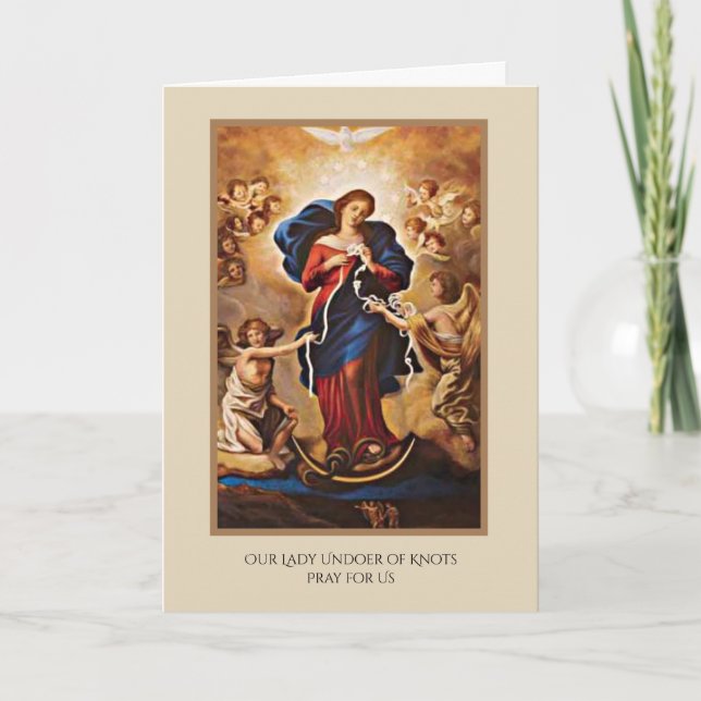 Gesegnete Jungfrau Mary Our Lady Undoer of Knowley Karte (Vorderseite)
