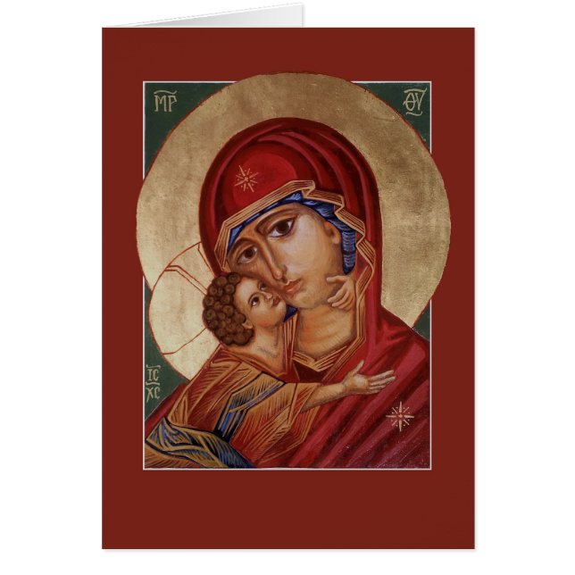 Gesegnete Jungfrau Mary Theotokos Grußkarte (Vorne)