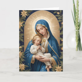 Gesegnete Jungfrau Mary Traditionell katholisch Feiertagskarte