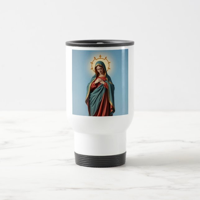 Gesegnete Jungfrau Mary Travel Mug Reisebecher (Mittel)