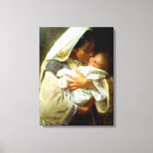 Gesegnete Jungfrau Mary und Säugling Kind Jesus Leinwanddruck