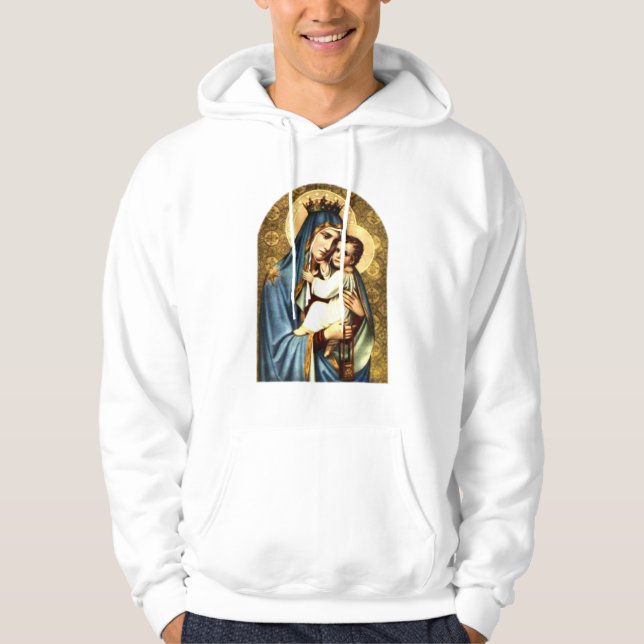 Gesegnete Jungfrau Mary und Säuglings-Kind Jesus Hoodie (Vorderseite)