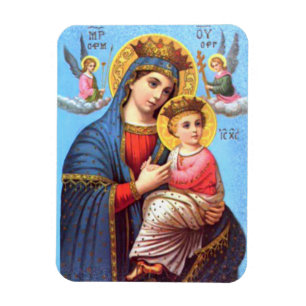 Gesegnete Jungfrau Mary und Säuglings-Kind Jesus Magnet