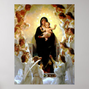 Gesegnete Jungfrau Mary und Säuglings-Kind Jesus Poster