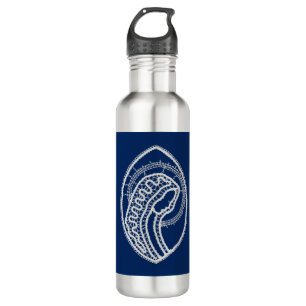 Gesegnete Jungfrau Mary, weiße Spitze, marineblau Edelstahlflasche