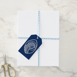 Gesegnete Jungfrau Mary, weiße Spitze, marineblau Geschenkanhänger