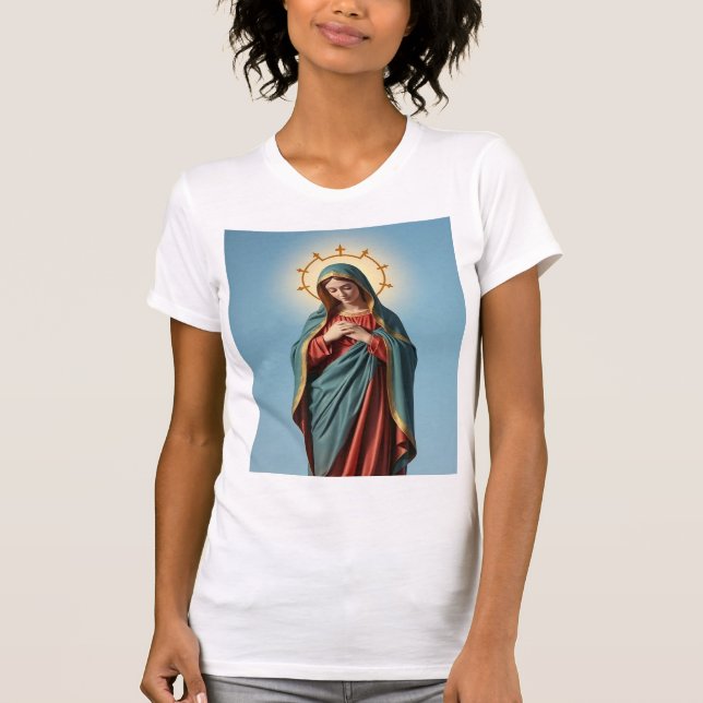 Gesegnete Jungfrau Mary Women's Tee Shirt (Vorderseite)