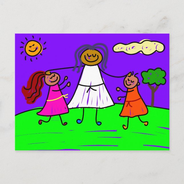 gesegnete Kinder Postkarte (Vorderseite)