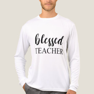 Gesegnete Lehrerin Typografie Tri-Blend Shirt