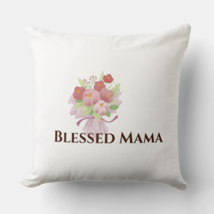 Gesegnete Mama Deko-Blumen-Wurfkissen Kissen