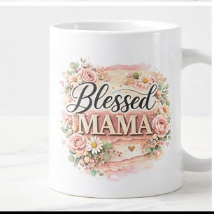 Gesegnete Mama Floral  Jumbo-Tasse