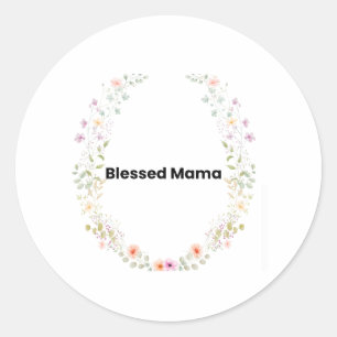 Gesegnete Mama Florale Inspirierende Aufkleber
