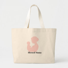 Gesegnete Mama Florale Minimalistische Tote-Tasche Jumbo Stoffbeutel