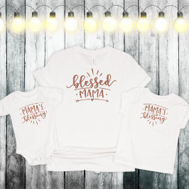 Gesegnete Mama-, Mama- und Mama-Farbe T-Shirt