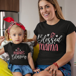 Gesegnete Mama Matching Parent & Kid Mama T-Shirt