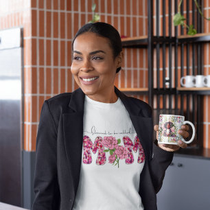 Gesegnete Mama mit Rose-Grafik T-Shirt
