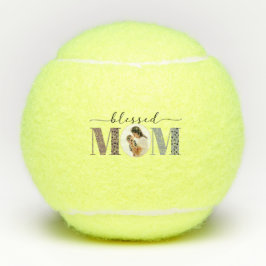 Gesegnete Mama Personalisiertes Foto Tennisbälle