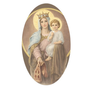 Gesegnete Maria Mutter der Priester Jesus Eucharis Ovaler Aufkleber